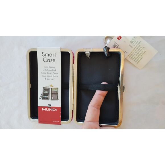 Mundi Smart Phone Croco Wristlet Case, Pink - Picture 5 of 9